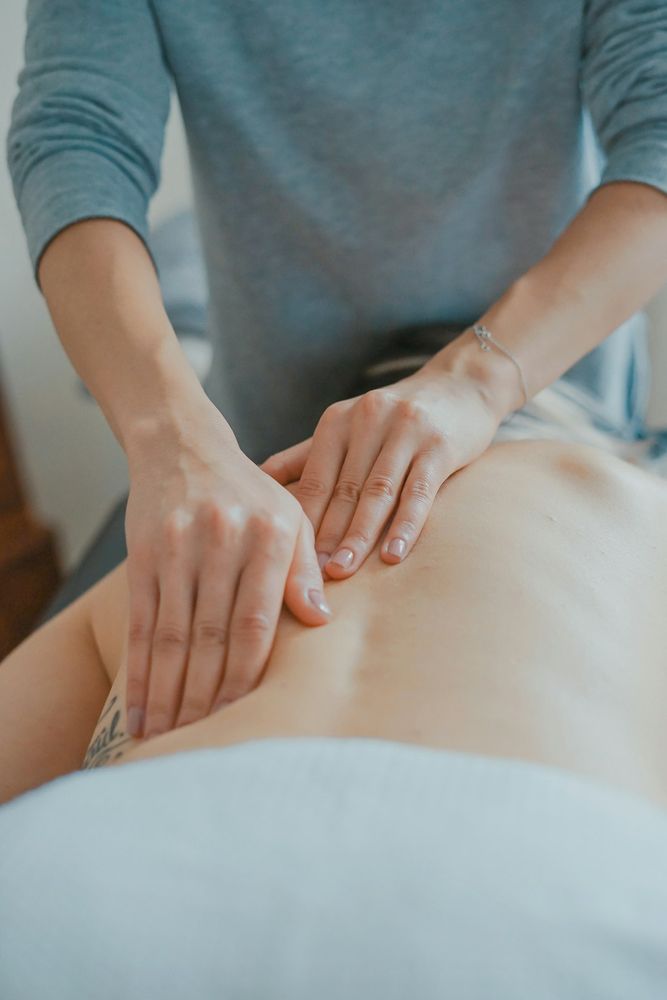 Relaxation massage in a calm, softly lit room